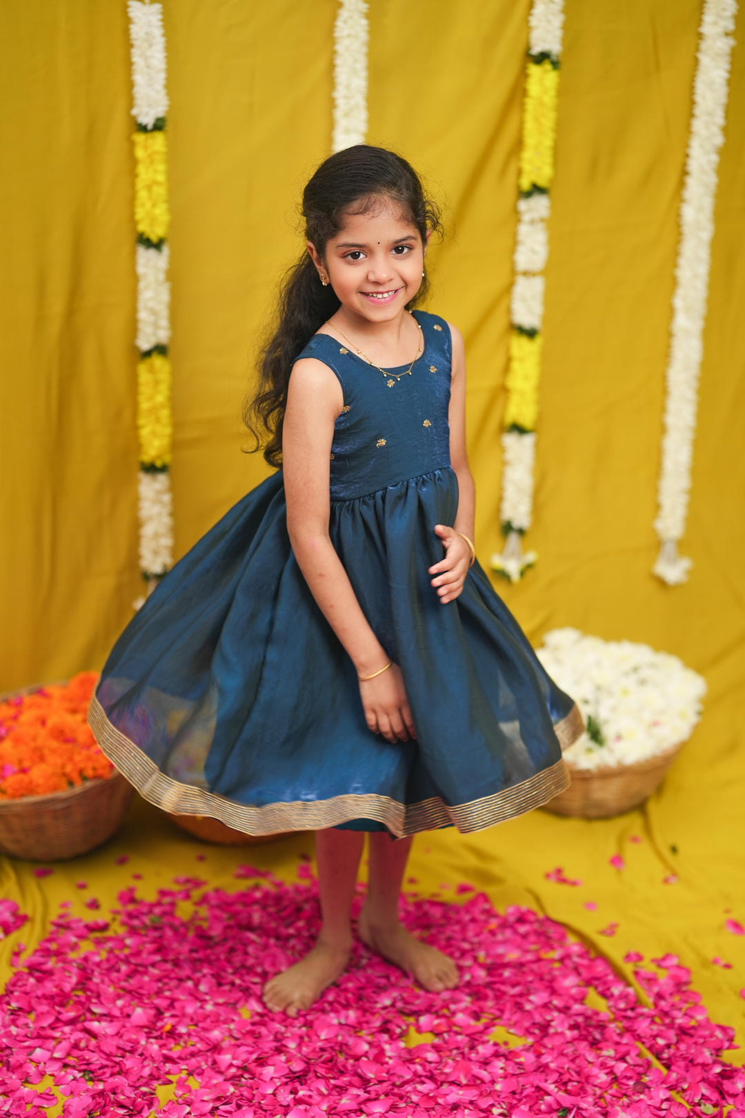 Mrinalini Blue Frock Mini | Made To Order