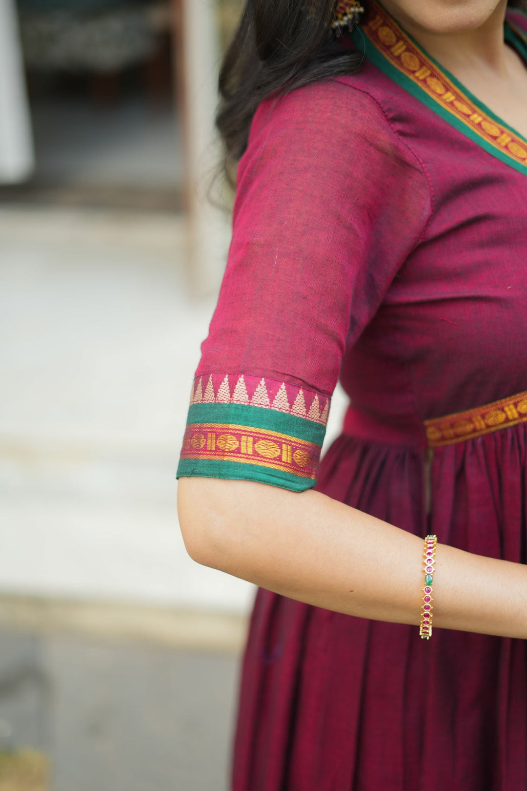 Avanti Maroon Anarkali Kurta Set | Made to Order | SHOBITAM