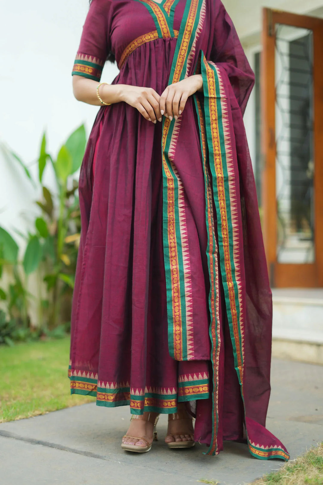 Avanti Royal Purple Anarkali Kurta Set Without Dupatta | Made To Order