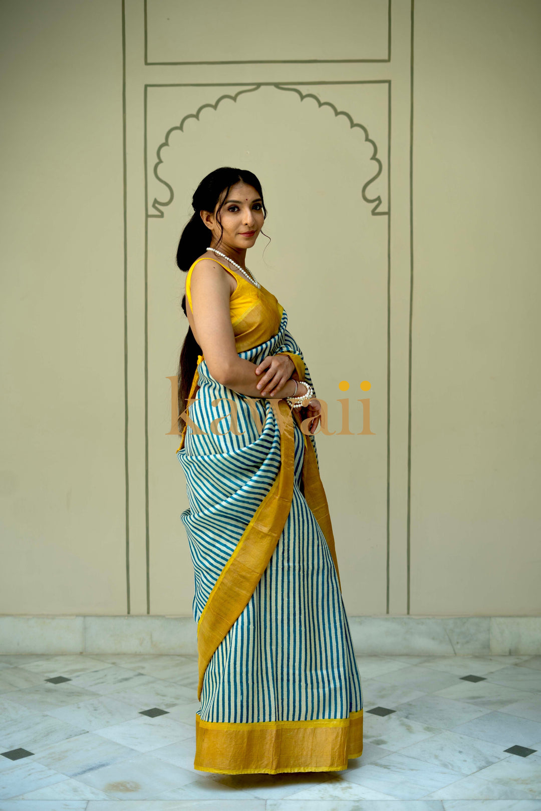 Vasanta Tussar Silk Saree | SILK MARK CERTIFIED | SHOBITAM