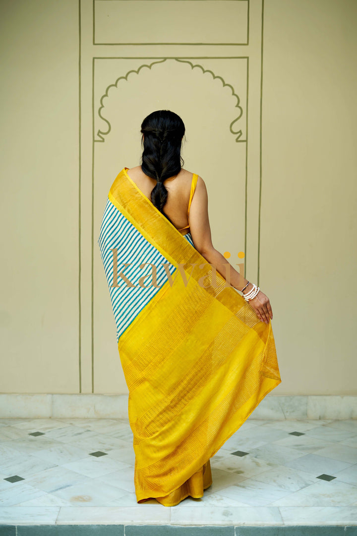Vasanta Tussar Silk Saree | SILK MARK CERTIFIED | SHOBITAM