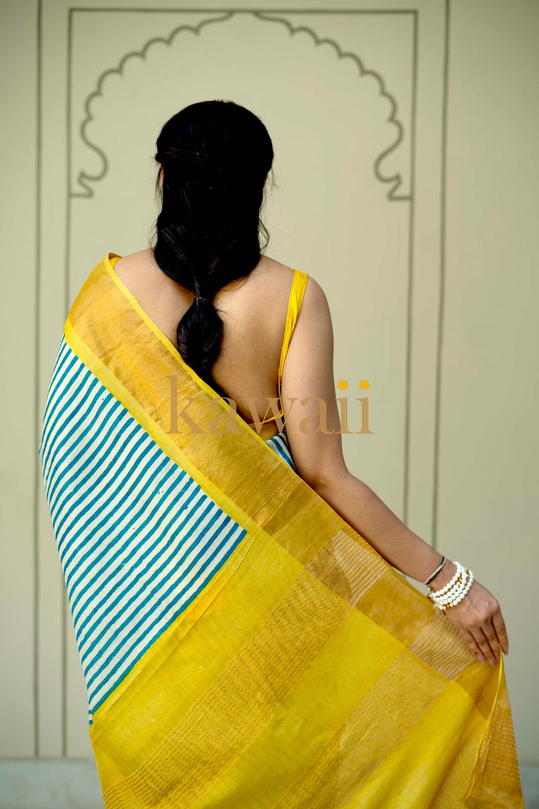 Vasanta Tussar Silk Saree | SILK MARK CERTIFIED | SHOBITAM