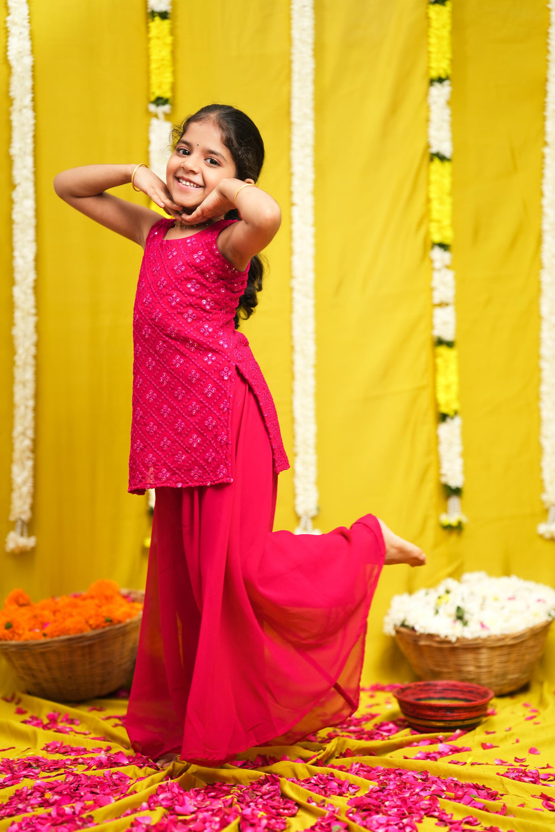 Isai Pink mini kurti | Made To Order
