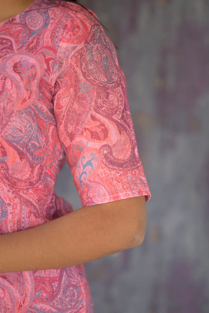 Candy Love - Pink 2 piece Kurti and Pant Set | Made To Order