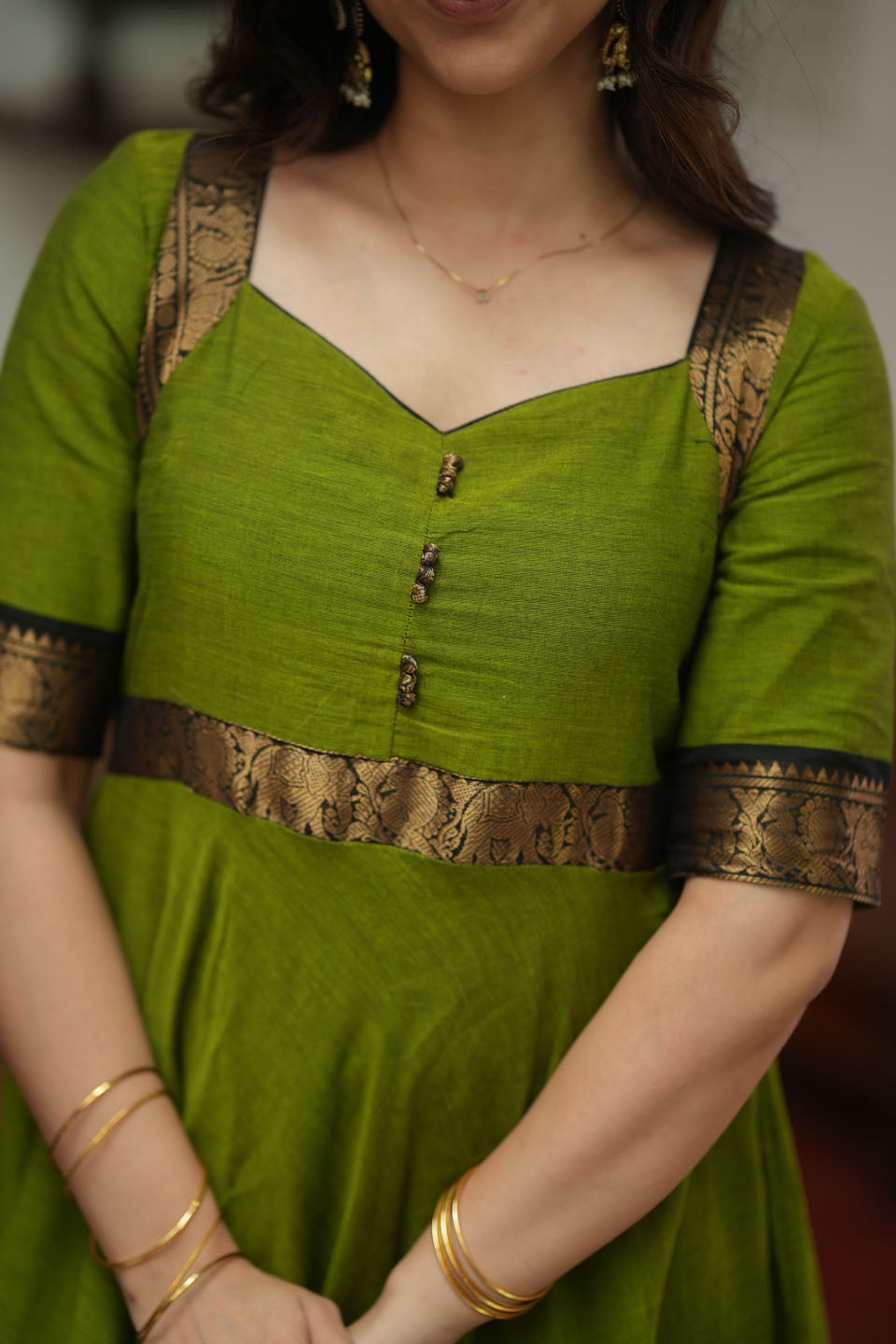 Suhasini Green Maxi Dress | Made to Order | SHOBITAM
