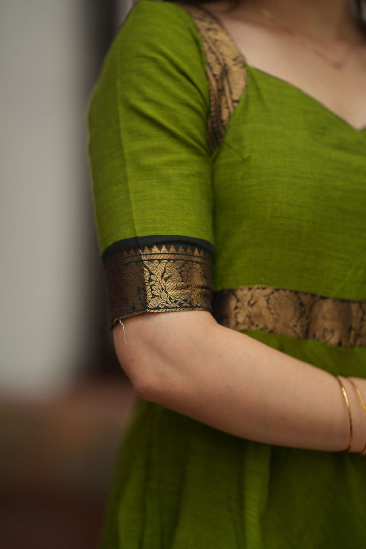 Suhasini Green Maxi Dress | Made to Order | SHOBITAM