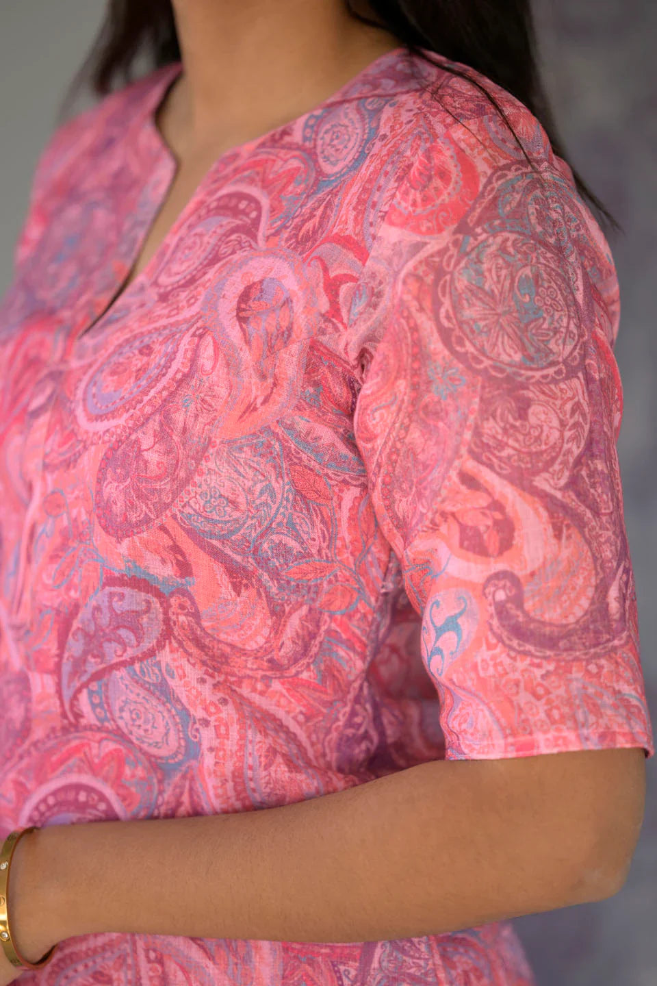 Candy Love - Pink 2 piece Kurti and Pant Set | Made To Order