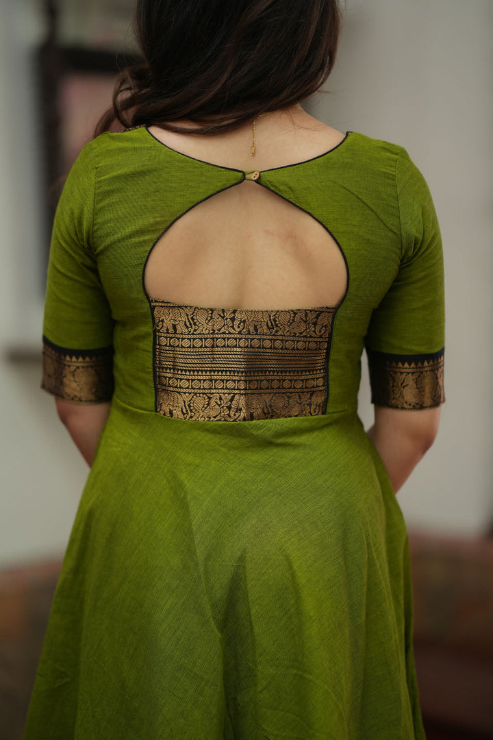 Suhasini Green Maxi Dress | Made to Order | SHOBITAM