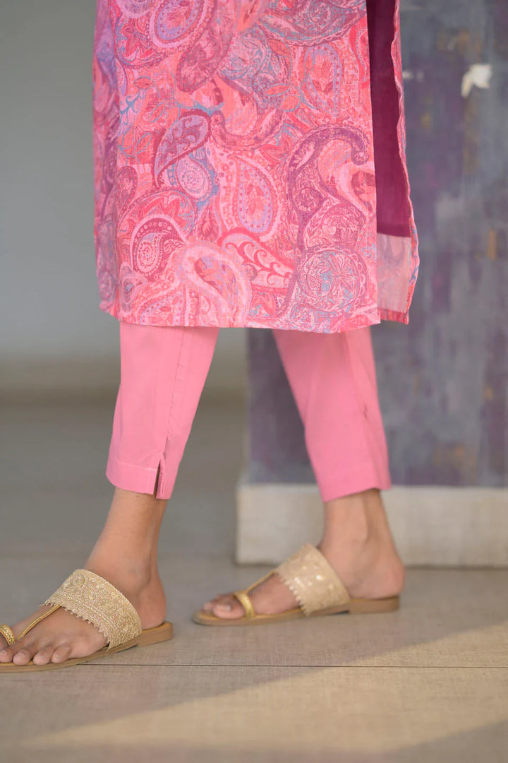 Candy Love - Pink 2 piece Kurti and Pant Set | Made To Order