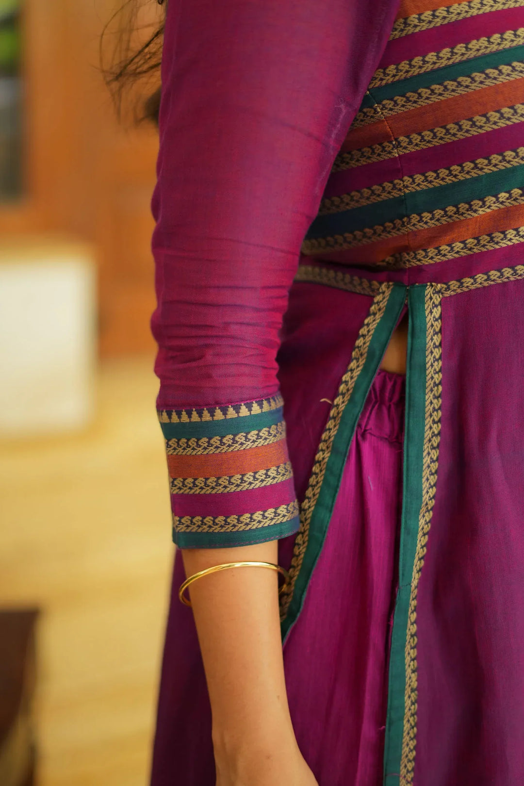 Magenta Handloom Kurta Set without dupatta | Made To Order