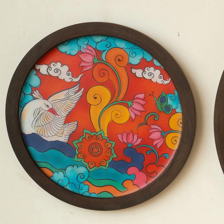 Kerala Mural Wall Plates - Set of 3