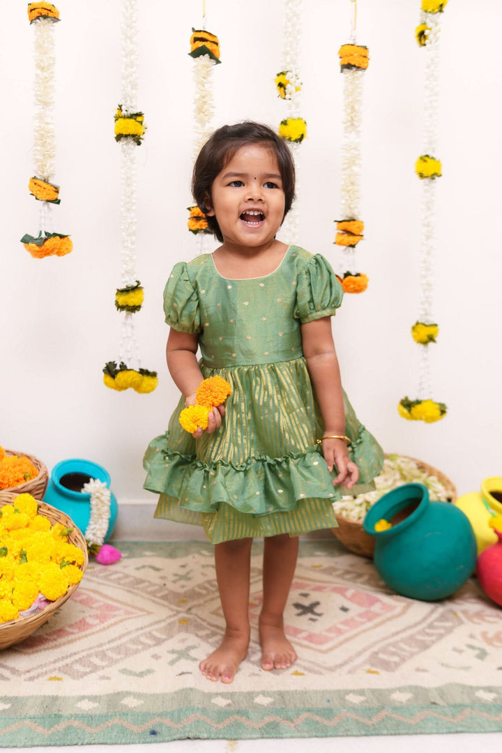 Pragathi Mint Green Mini | Shobitam Custom Gowns | Made To Order