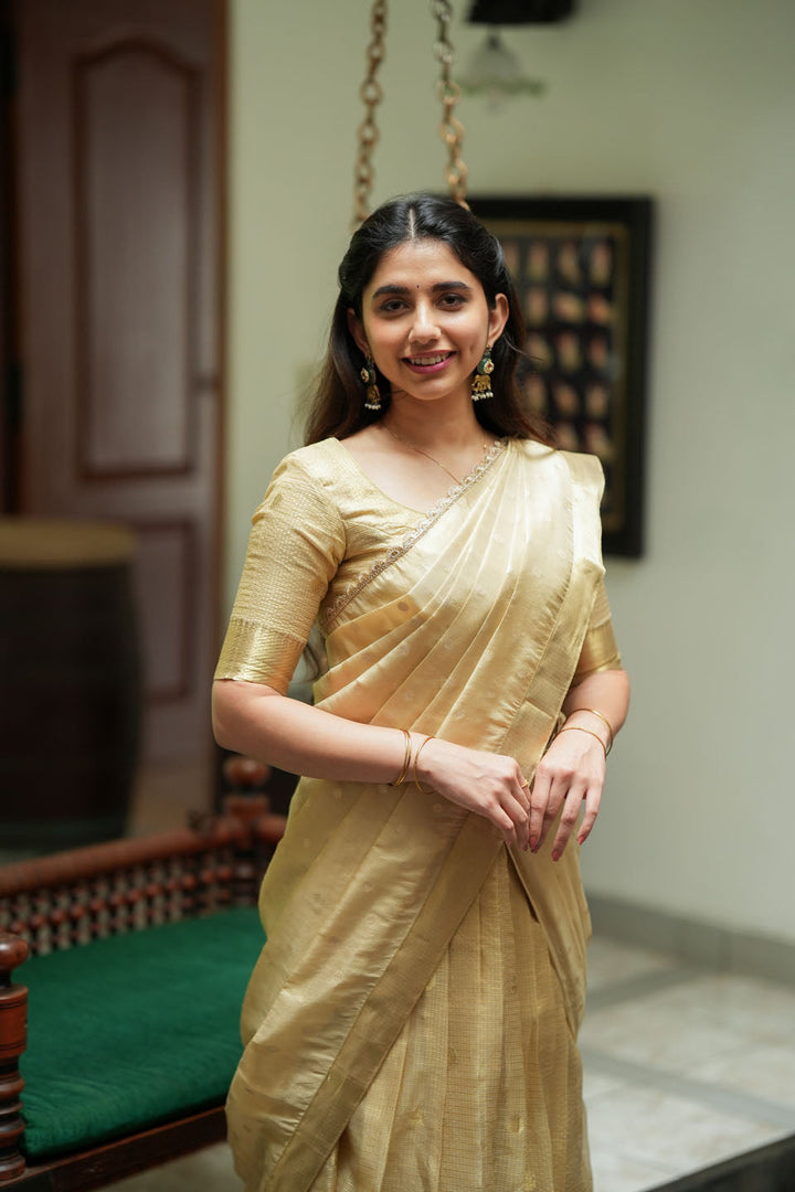 Sarasvati Gold Half Saree | Made to Order | SHOBITAM