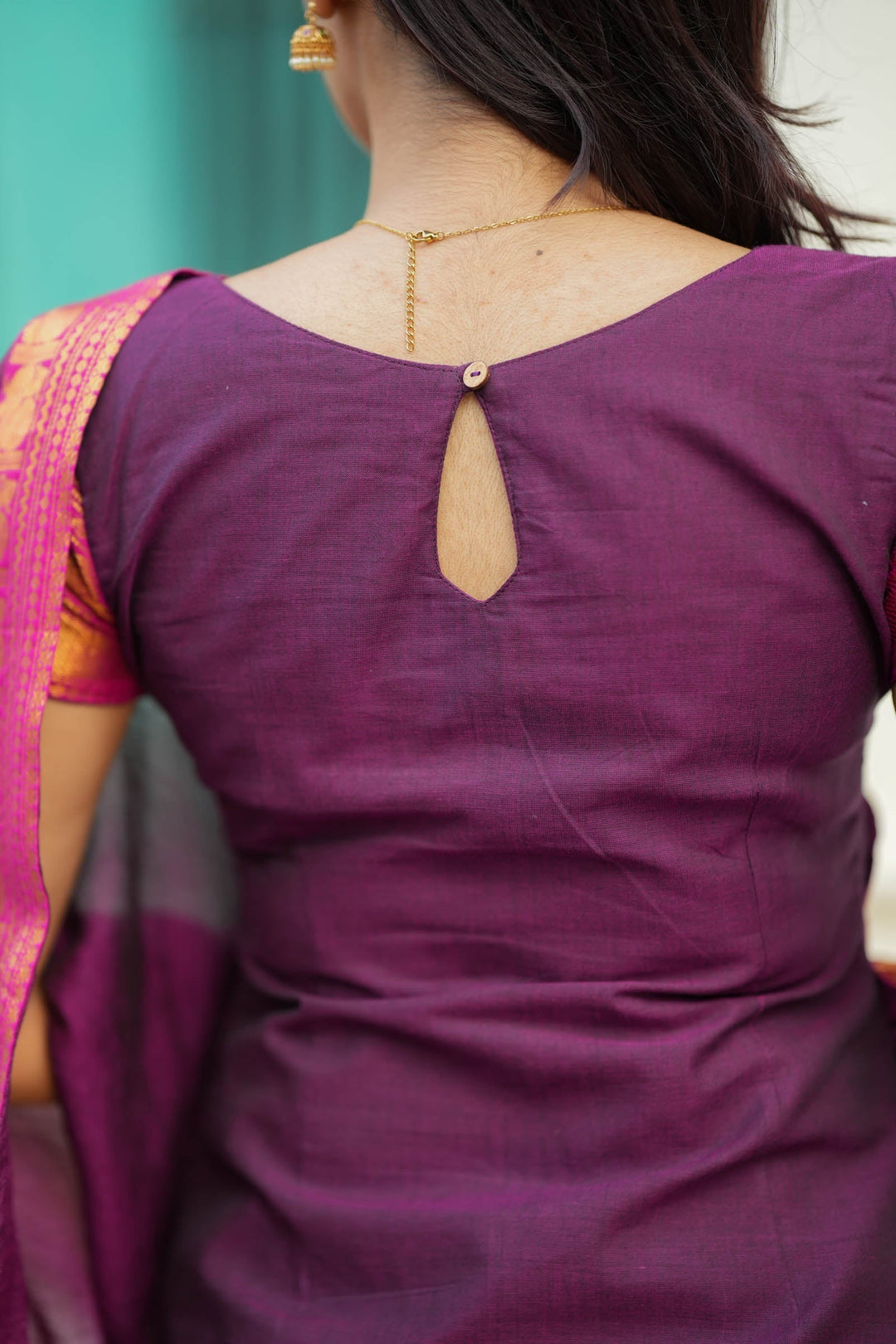 Tamizh Violet Kurti Set (Set of 2) | Made to Order | SHOBITAM