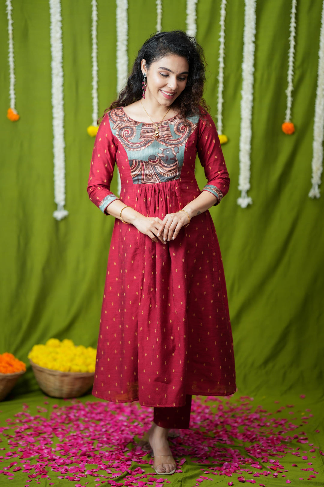 Vedha Red Co-ord Set | Made To Order