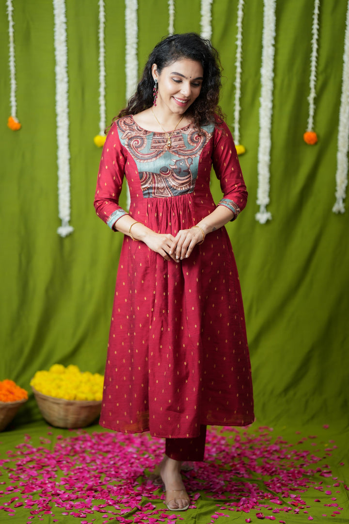 Vedha Red Co-ord Set | Made To Order