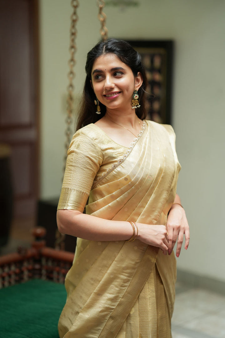 Sarasvati Gold Half Saree | Made to Order | SHOBITAM