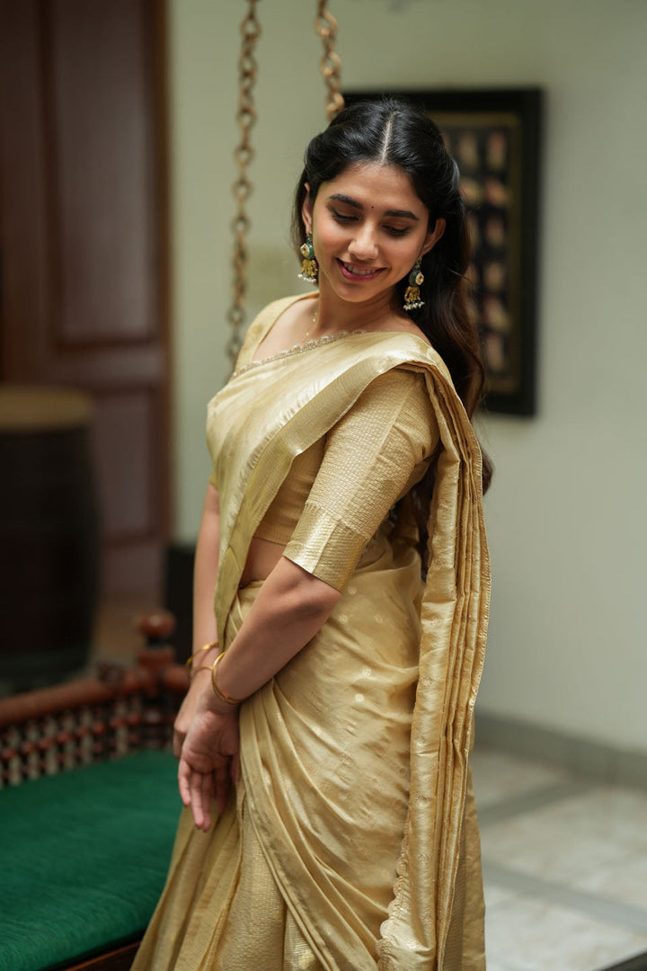 Sarasvati Gold Half Saree | Made to Order | SHOBITAM
