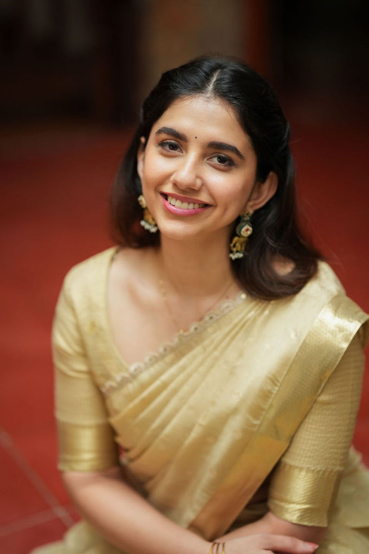 Sarasvati Gold Half Saree | Made to Order | SHOBITAM