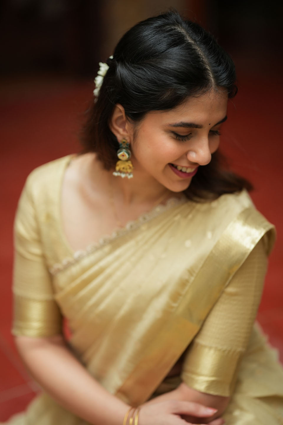 Sarasvati Gold Half Saree | Made to Order | SHOBITAM