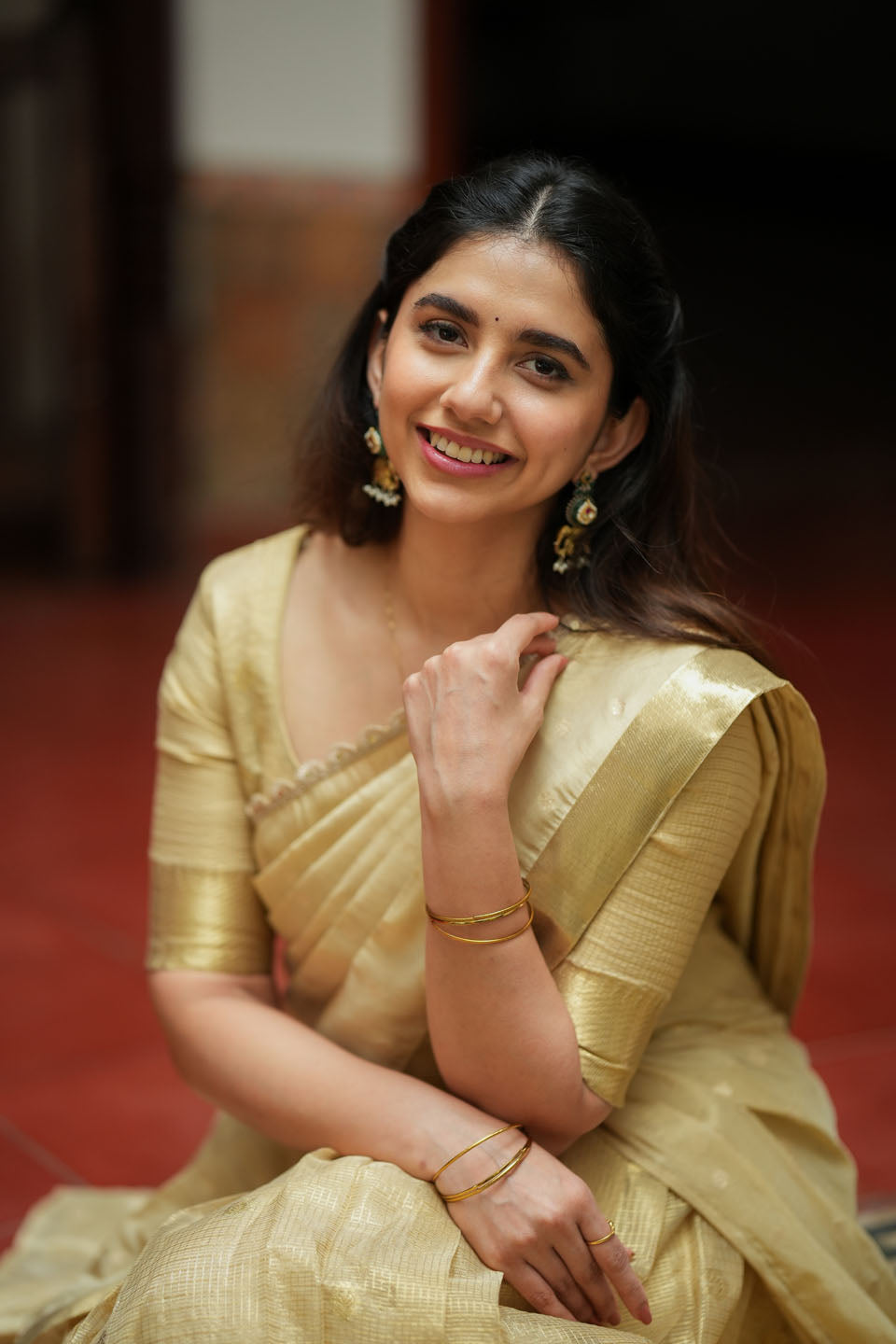 Sarasvati Gold Half Saree | Made to Order | SHOBITAM