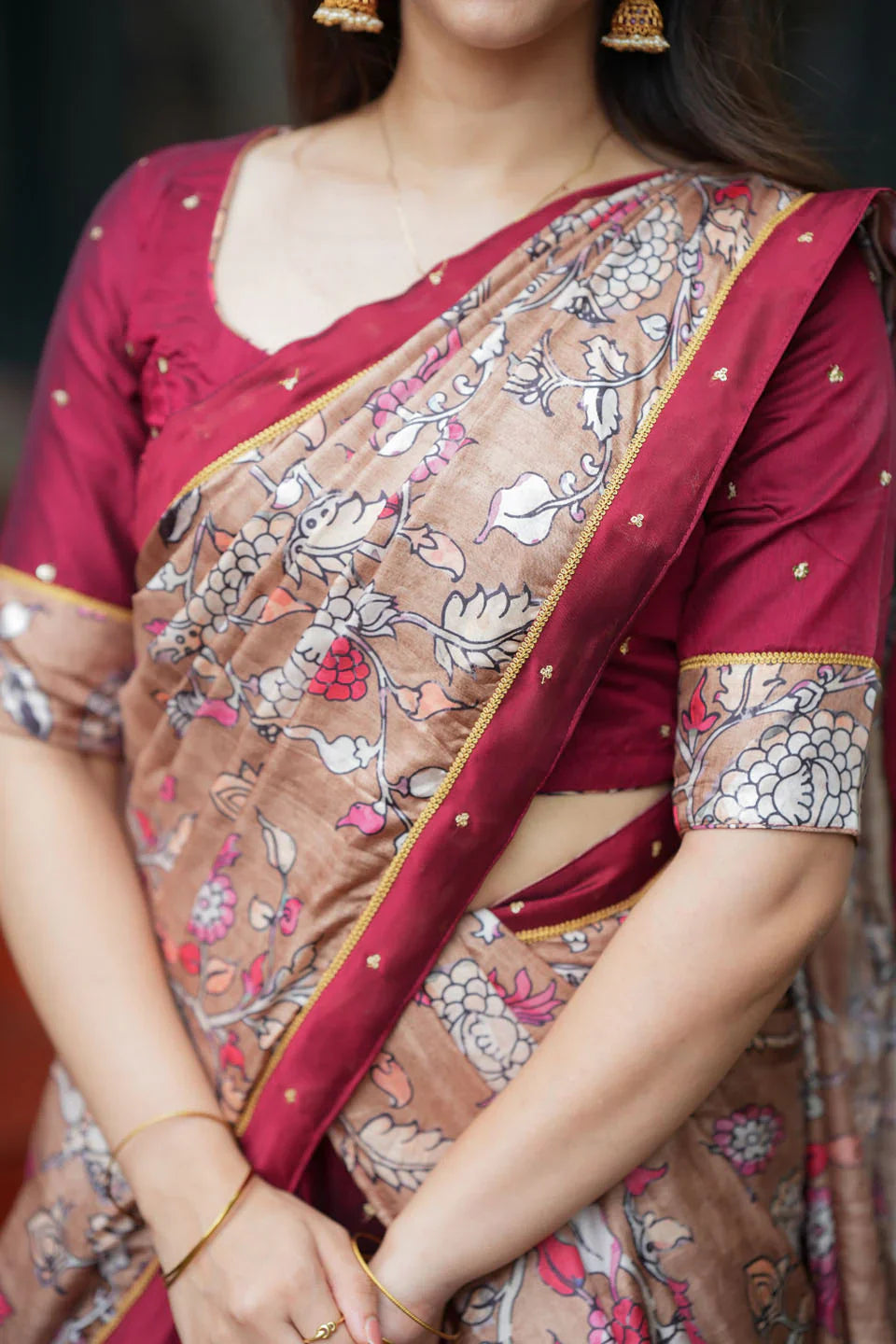 Manaswini Red Lehenga Set with Blouse, Skirt Dhavani | Made To Order