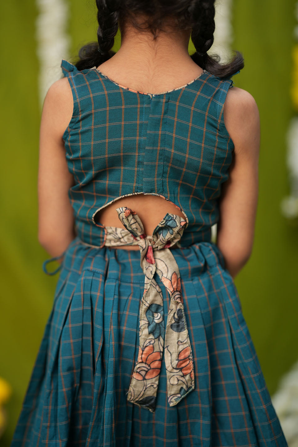 Akshara Teal Blue Lehenga Mini | Made to Order | SHOBITAM
