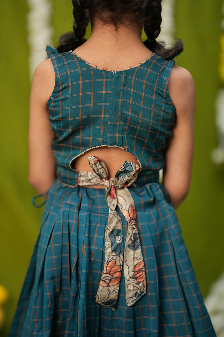 Akshara Teal Blue Lehenga Mini | Made to Order | SHOBITAM