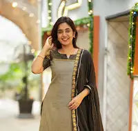 Radhi Grey Kurti and Dupatta (set of 2)