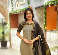 Radhi Grey Kurti and Dupatta (set of 2)