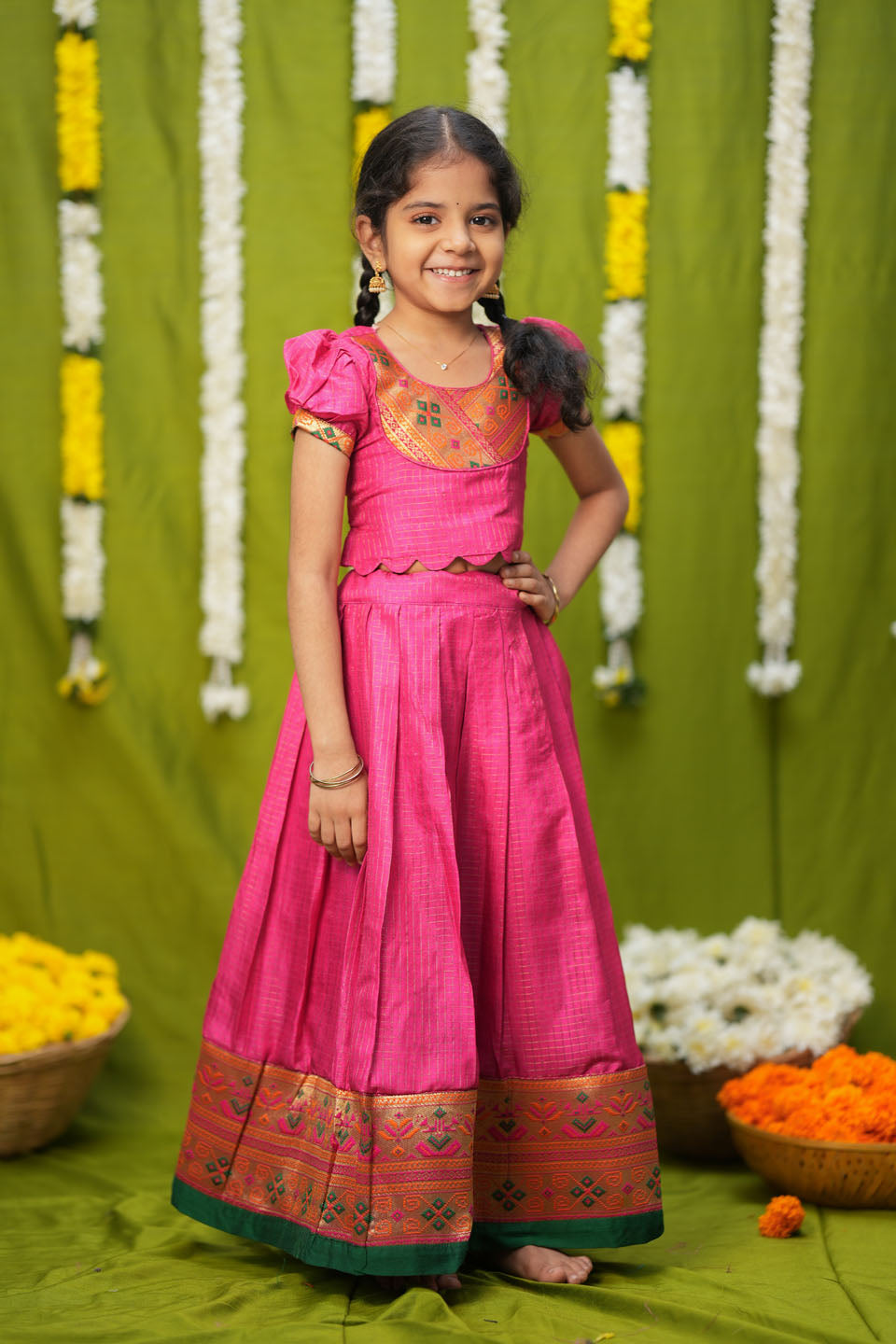 Hamsini Pink lehenga mini | Made to Order | SHOBITAM