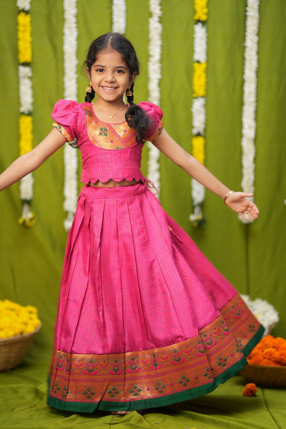 Hamsini Pink lehenga mini | Made to Order | SHOBITAM