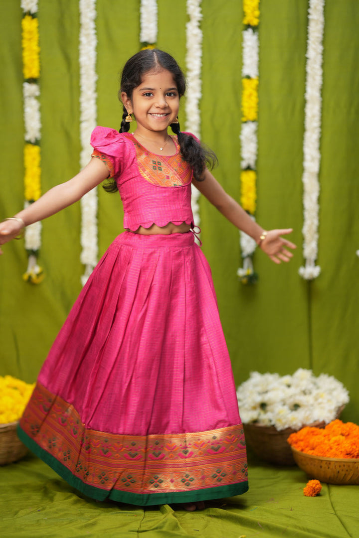 Hamsini Pink lehenga mini | Made to Order | SHOBITAM