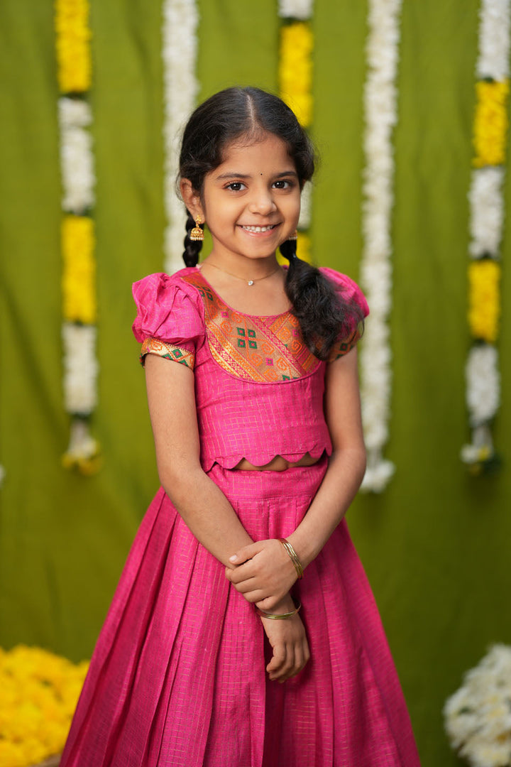 Hamsini Pink lehenga mini | Made to Order | SHOBITAM