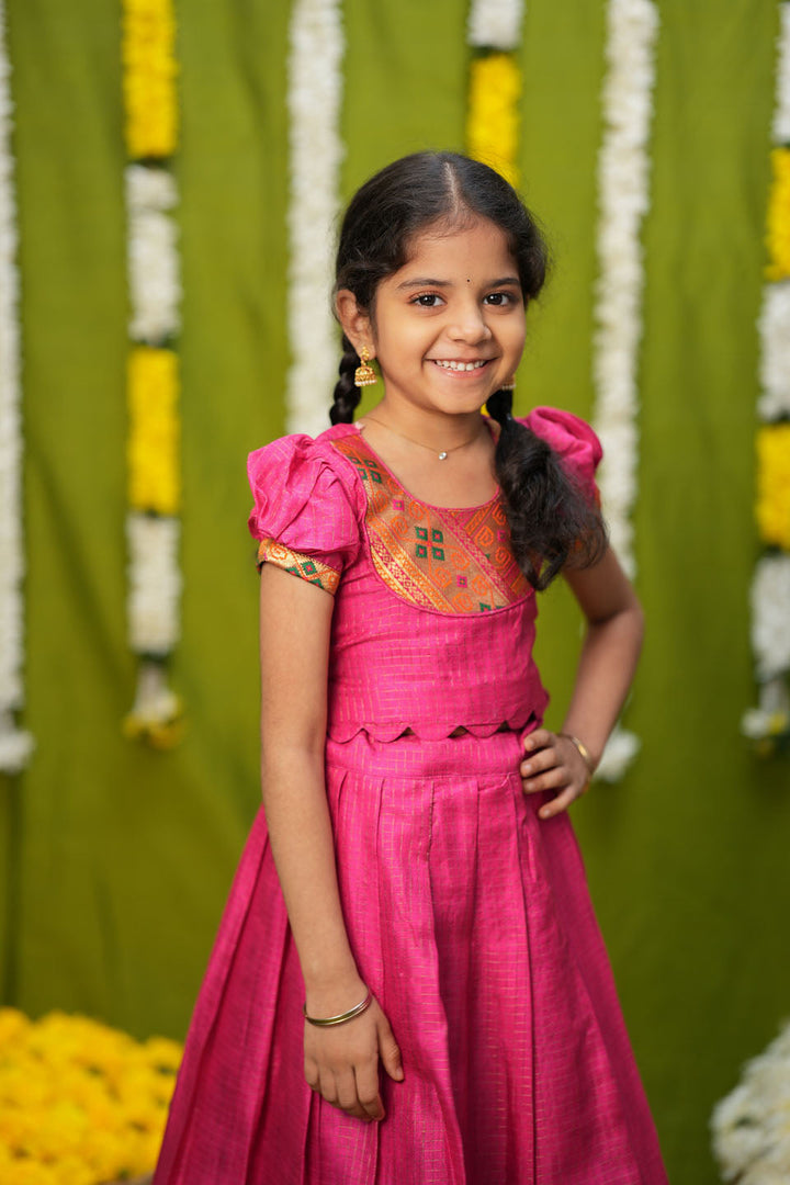 Hamsini Pink lehenga mini | Made to Order | SHOBITAM