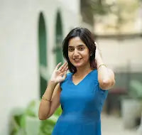 Nandhitha Teal Kurta and Pant Set ( Set of 2)