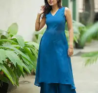 Nandhitha Teal Kurta and Pant Set ( Set of 2)