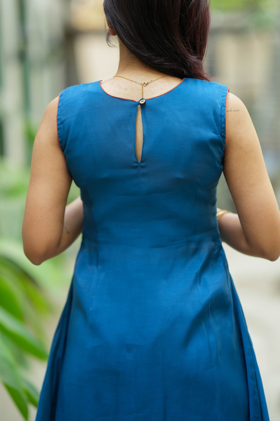 Nandhitha Teal Kurta Set ( Set of 2) | Made to Order | SHOBITAM