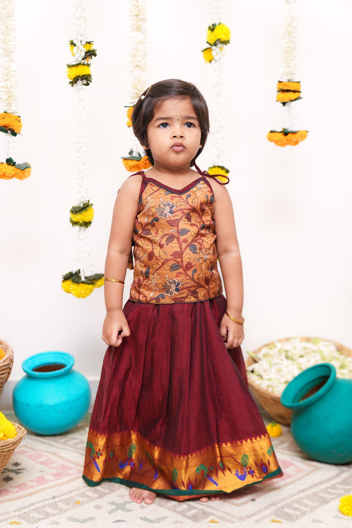 Prathana Mustard & Maroon Mini | Made To Order