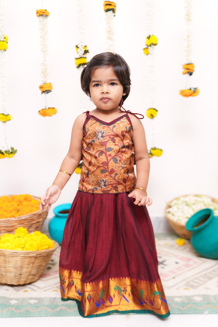Prathana Mustard & Maroon Mini | Made To Order