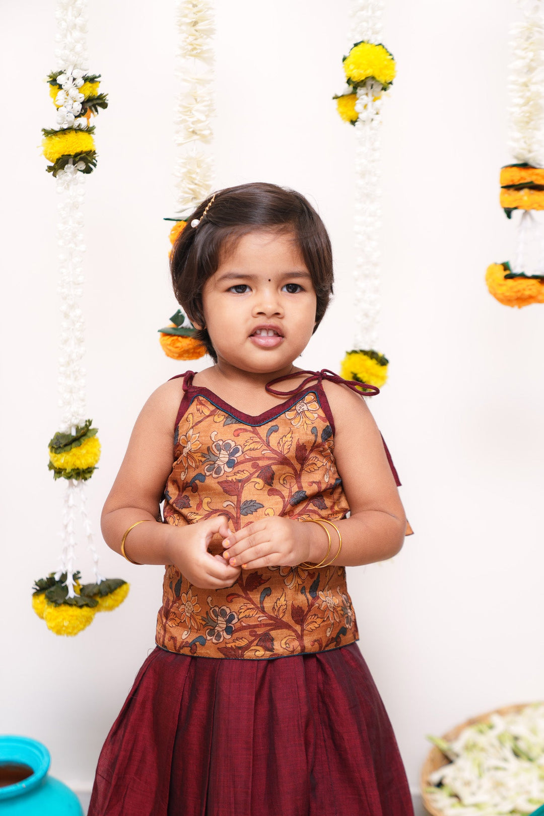 Prathana Mustard & Maroon Mini | Made To Order