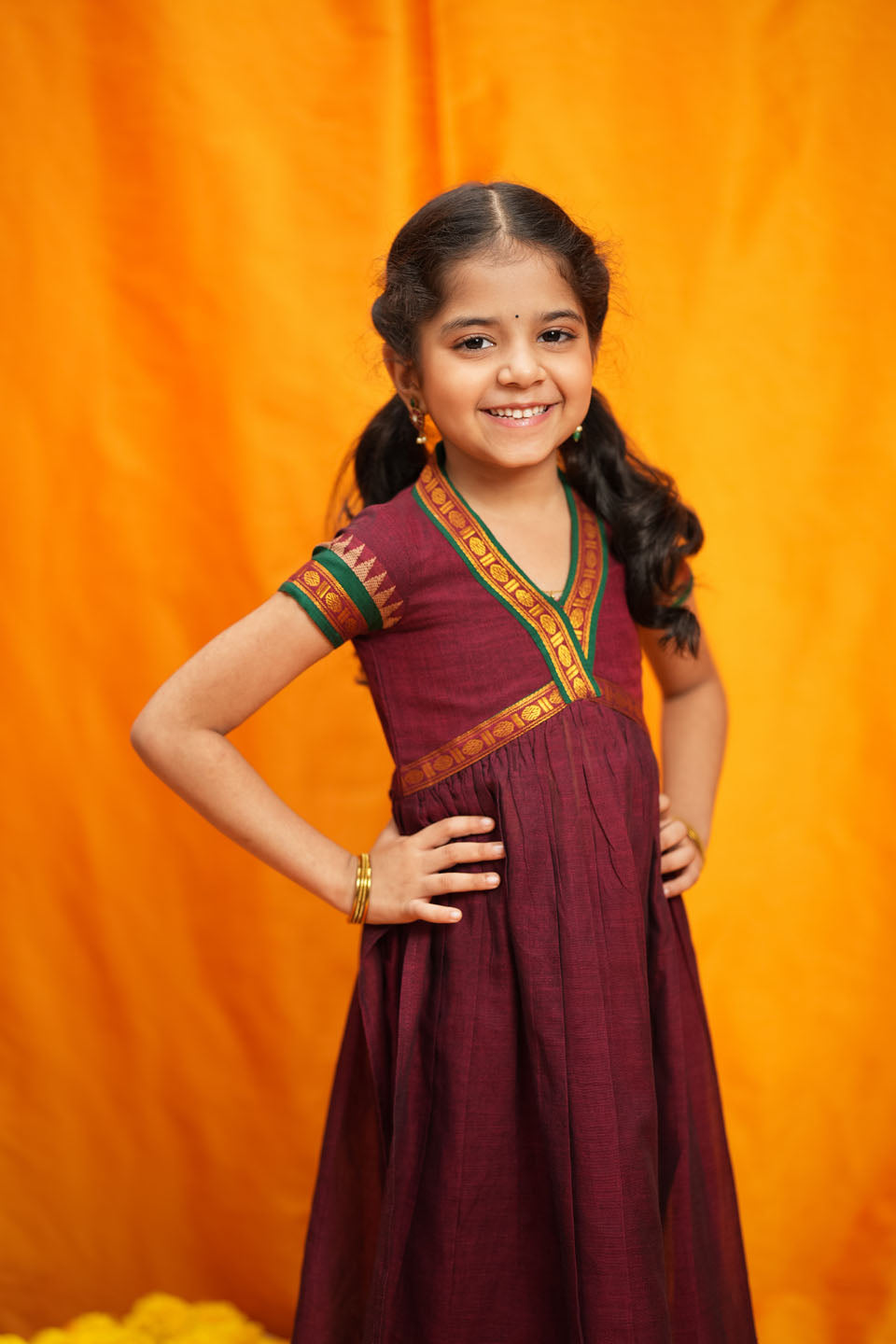 Avanti Maroon Kids Anarkali Mini | Made to Order | SHOBITAM