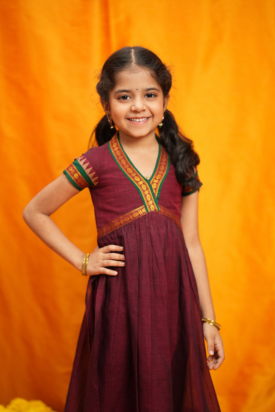Avanti Maroon Kids Anarkali Mini | Made to Order | SHOBITAM
