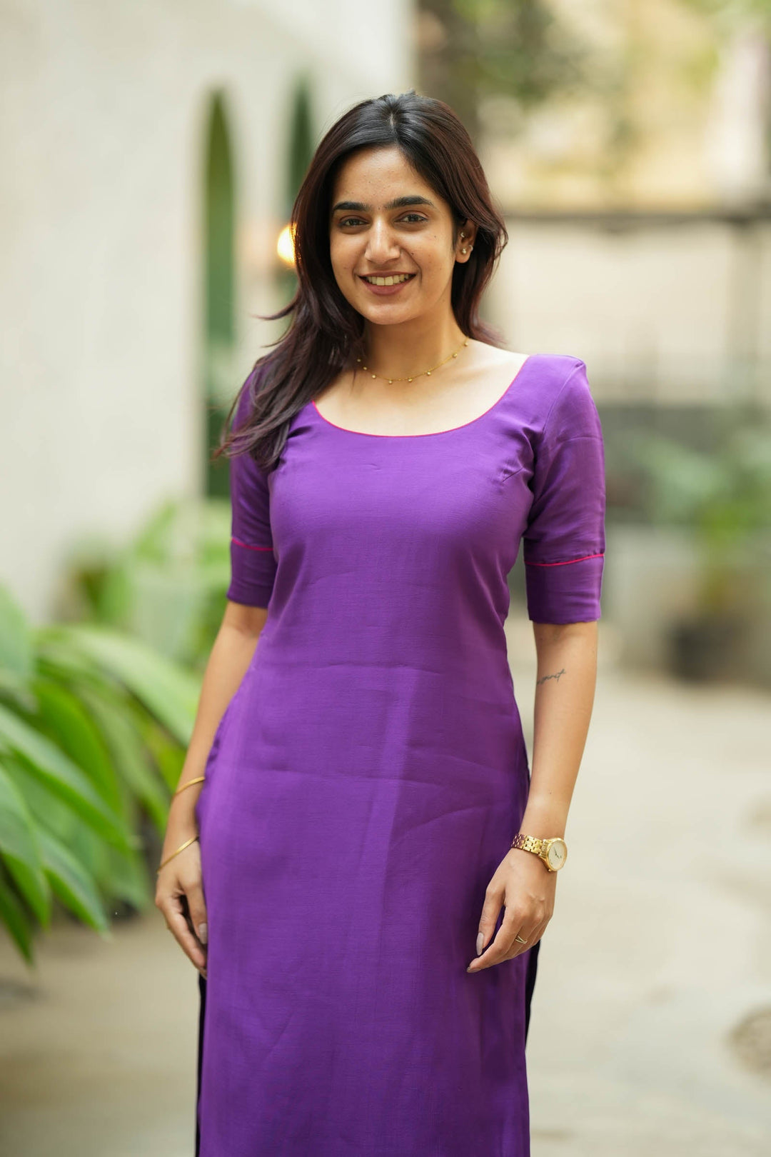 Raha Violet Kurti Set (Set of 2) | Made to Order | SHOBITAM