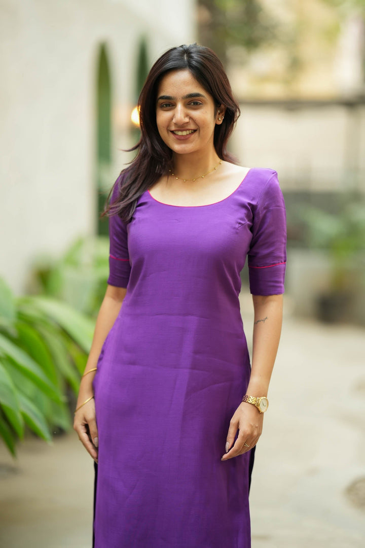 Raha Violet Kurti Set (Set of 2) | Made to Order | SHOBITAM