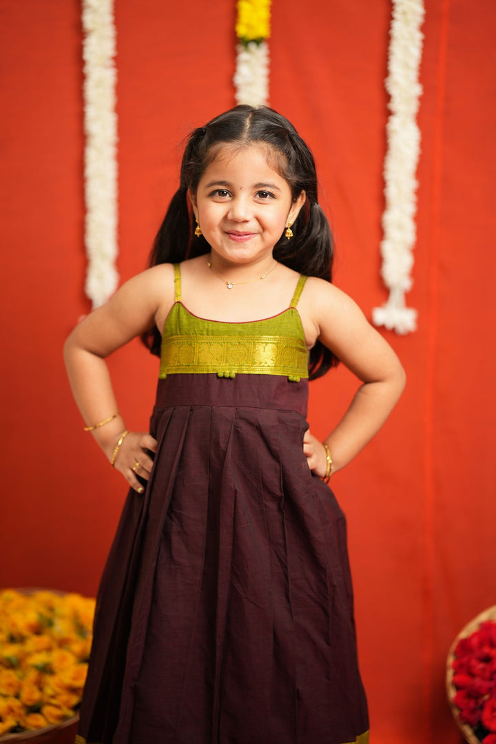 Ira Brown Frock Mini | SHOBITAM