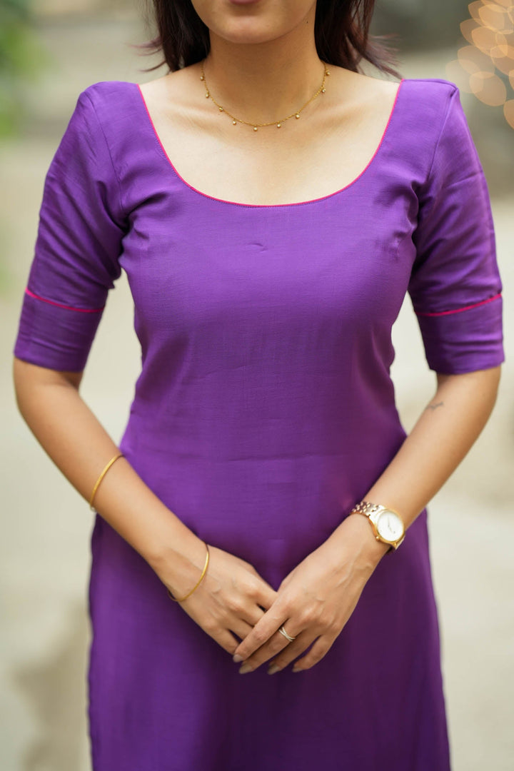 Raha Violet Kurti Set (Set of 2) | Made to Order | SHOBITAM