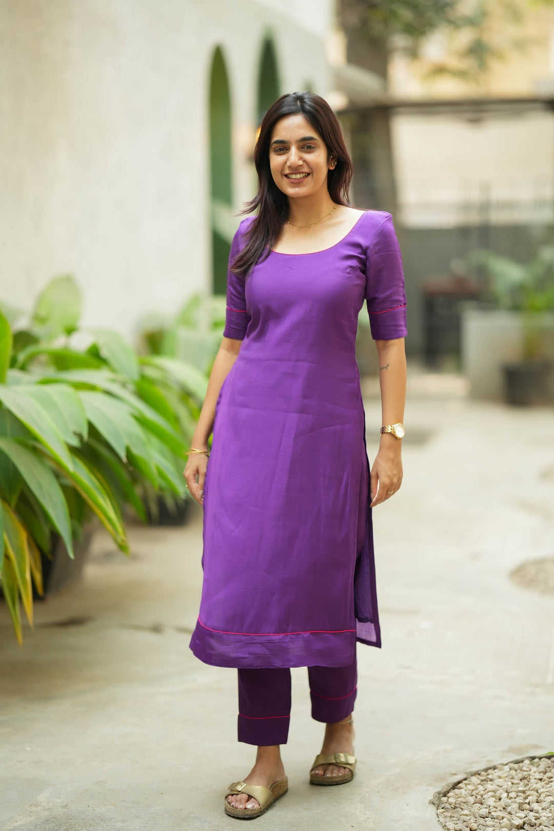 Raha Violet Kurti Set (Set of 2) | Made to Order | SHOBITAM
