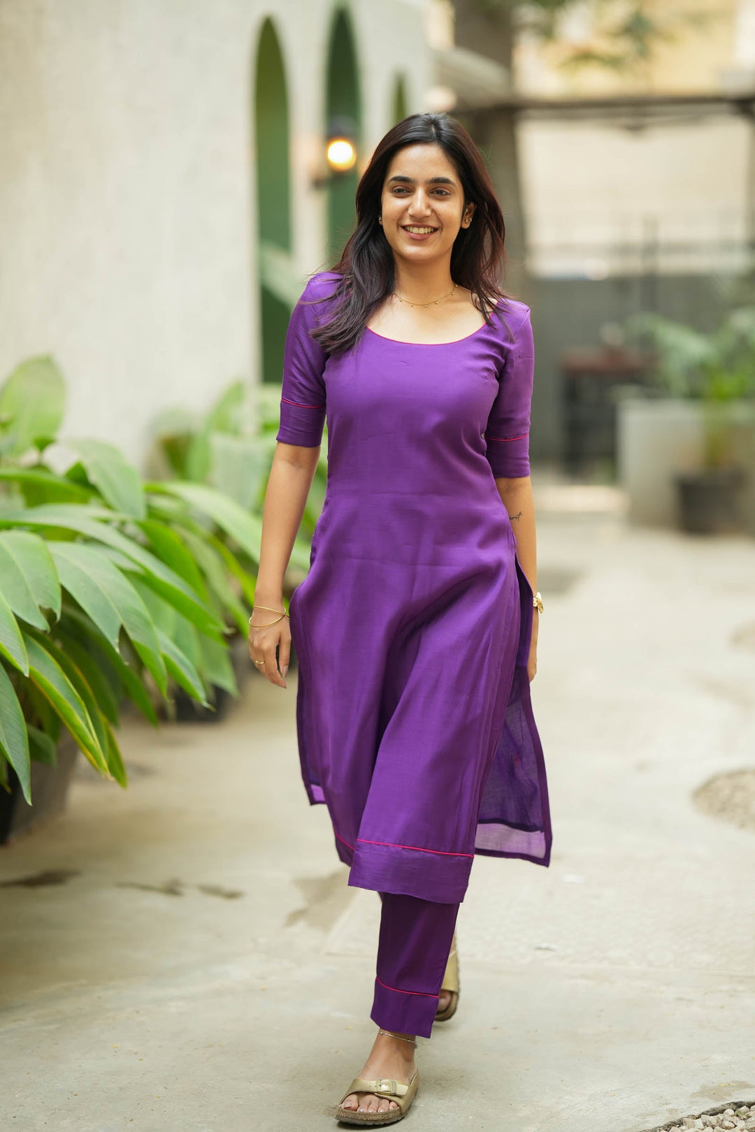 Raha Violet Kurti Set (Set of 2) | Made to Order | SHOBITAM