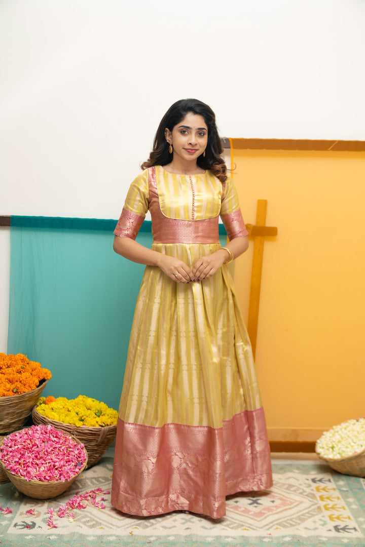Aadhya Yellow & Pink | Made To Order